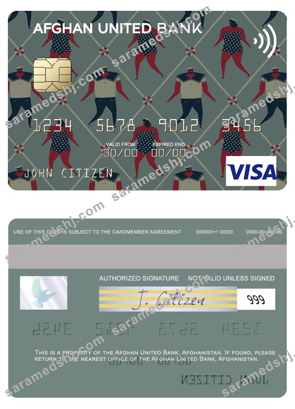 Afghanistan Afghan United Bank visa card
